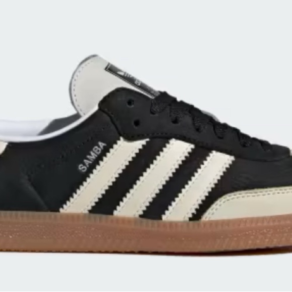 adidas Samba Black and White Athletic Shoes
